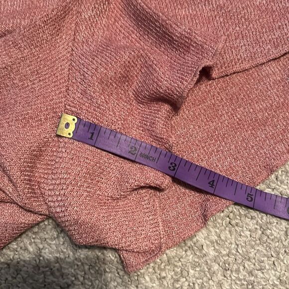 Kori Womens medium sweater knit button romper mauve color - Picture 8 of 9